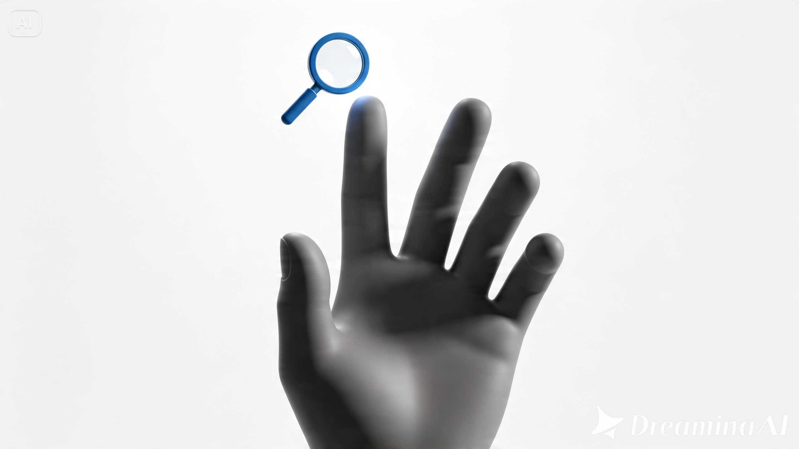 Ilustrasi 3D detail janggal pada tangan